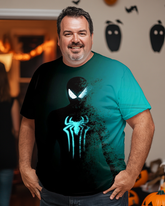 T-shirt Spiderman bleu grande taille pour homme